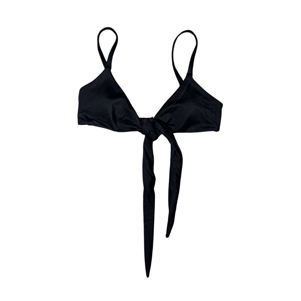 Victoria’s Secret Satin Triangle Padded Plunge Knotted Bikini Top
